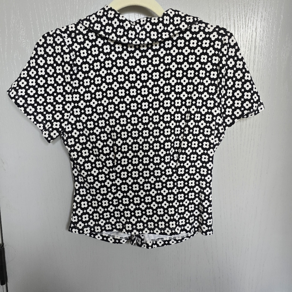 NWOT Maeve By Anthropologie Cinched Front Floral Top - Picture 4 of 4